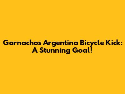 Garnacho's Argentina Bicycle Kick: A Stunning Goal!