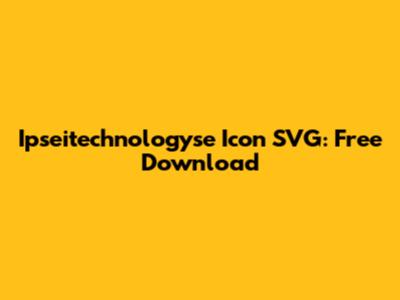 Ipseitechnologyse Icon SVG: Free Download