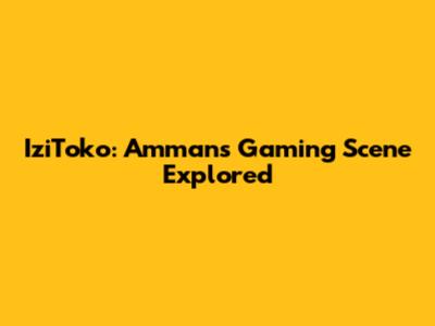 IziToko: Amman's Gaming Scene Explored