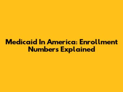 Medicaid In America: Enrollment Numbers Explained