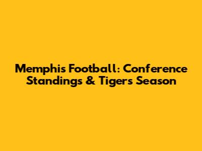 Memphis Football: Conference Standings & Tigers' Season