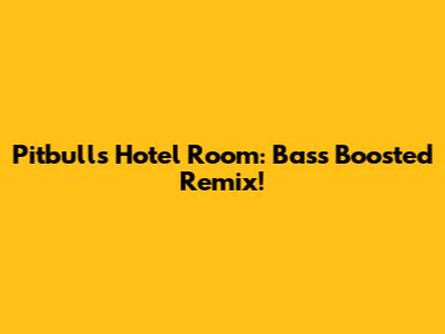 Pitbull's Hotel Room: Bass Boosted Remix!